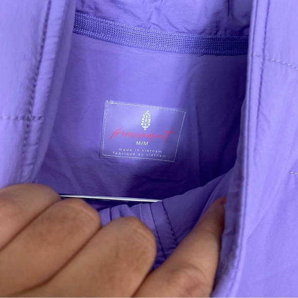 Free People Pippa Packable Jacket Vivid Lilac Purple Medium Quilted - Picture 4 of 5